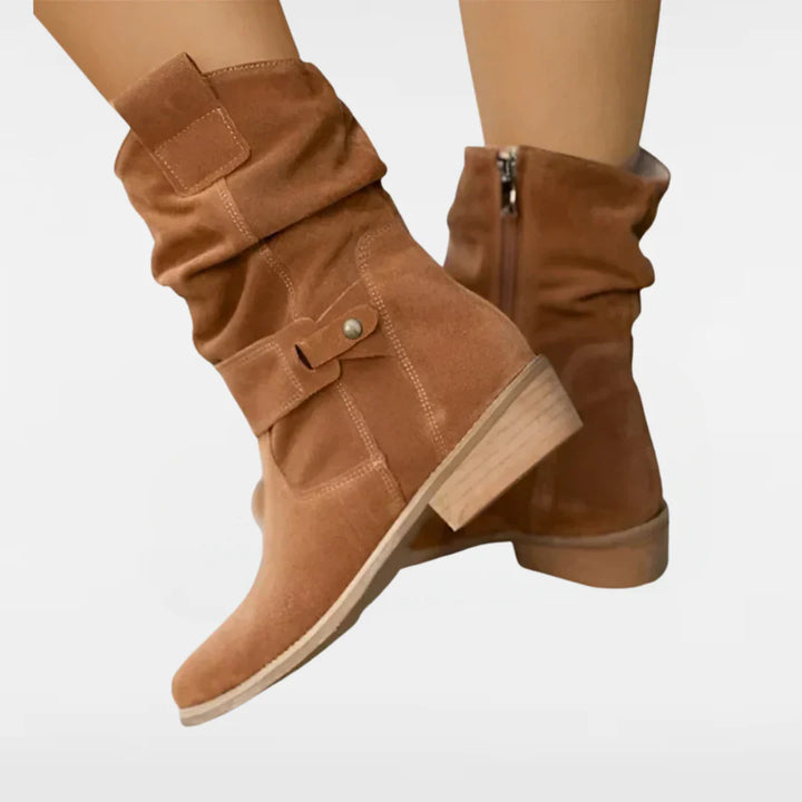 CAMILLE | LOW HEEL ANKLE BOOTS