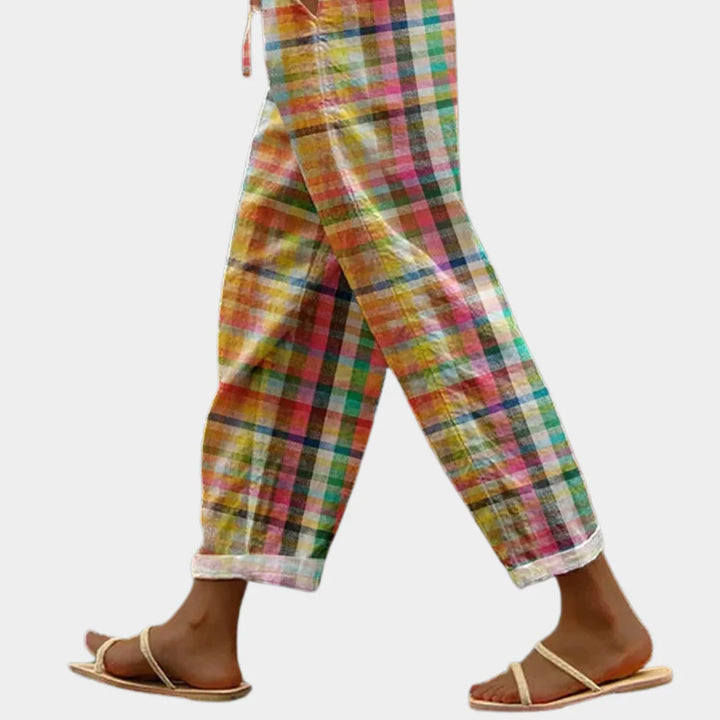 ELARA | COMFORTABLE CHECKERED PANTS