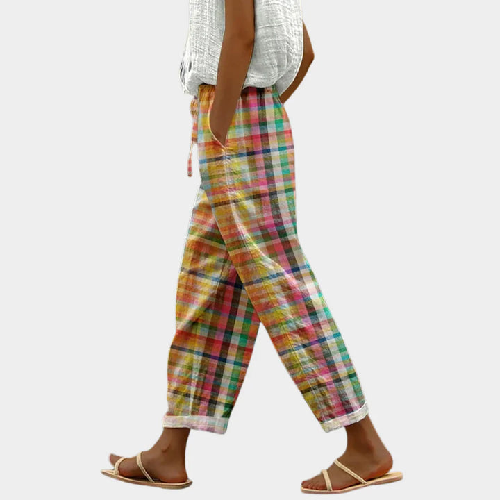 ELARA | COMFORTABLE CHECKERED PANTS