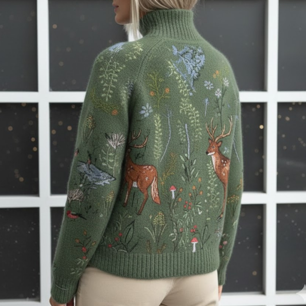 ZARA | WARM FLORAL TURTLENECK