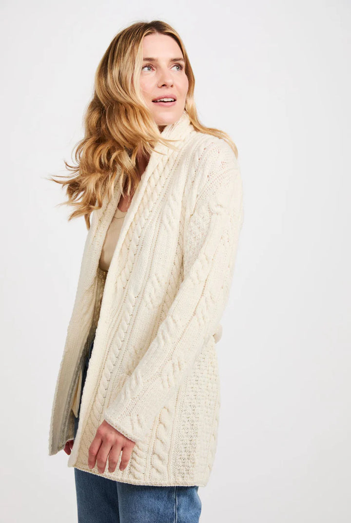 GLENHAVEN | SHAWL ARAN NECK CARDIGAN