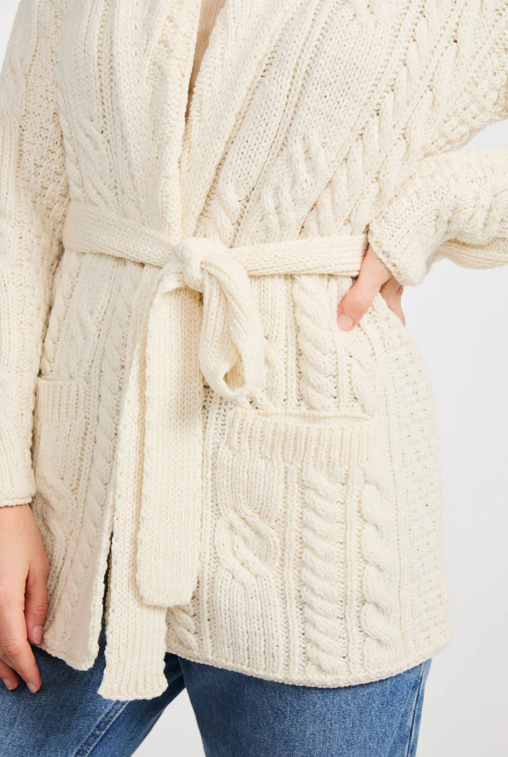 GLENHAVEN | SHAWL ARAN NECK CARDIGAN