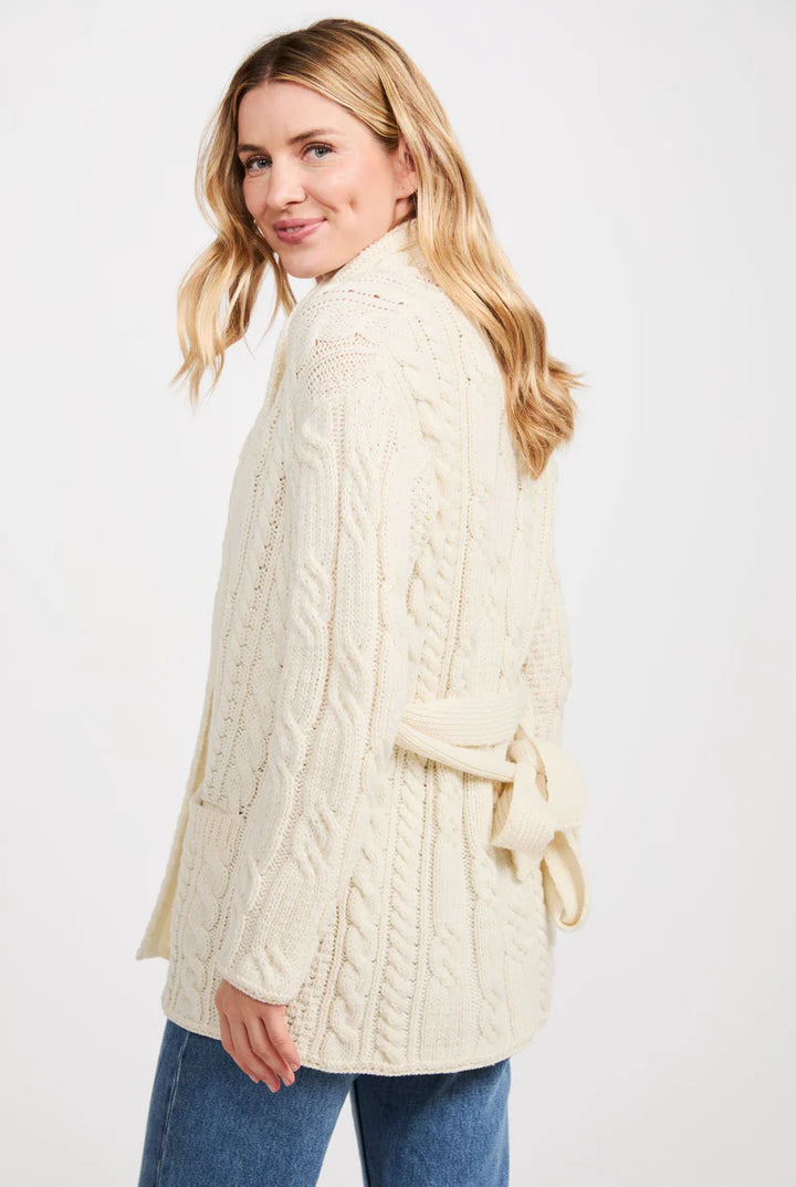 GLENHAVEN | SHAWL ARAN NECK CARDIGAN