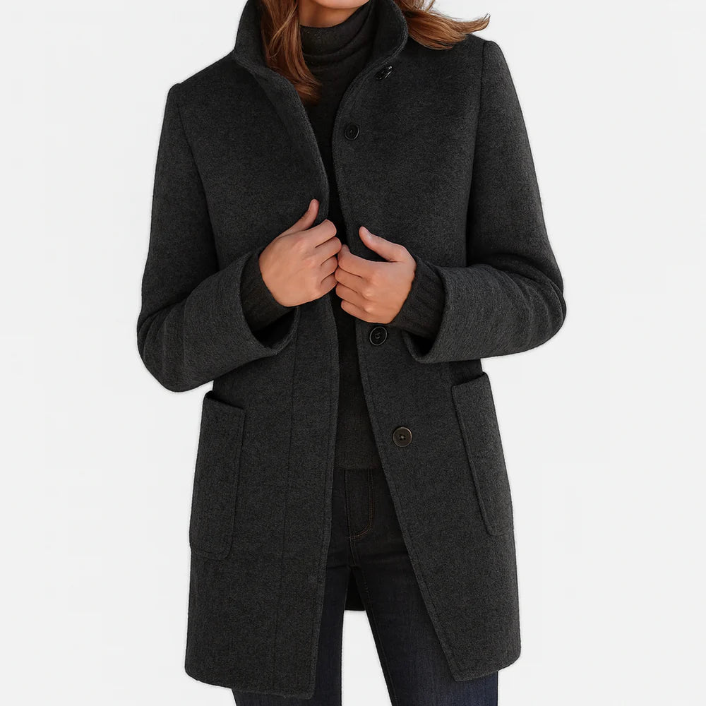 LIVIA | WOMEN'S COAT WITH HIGH COLLAR