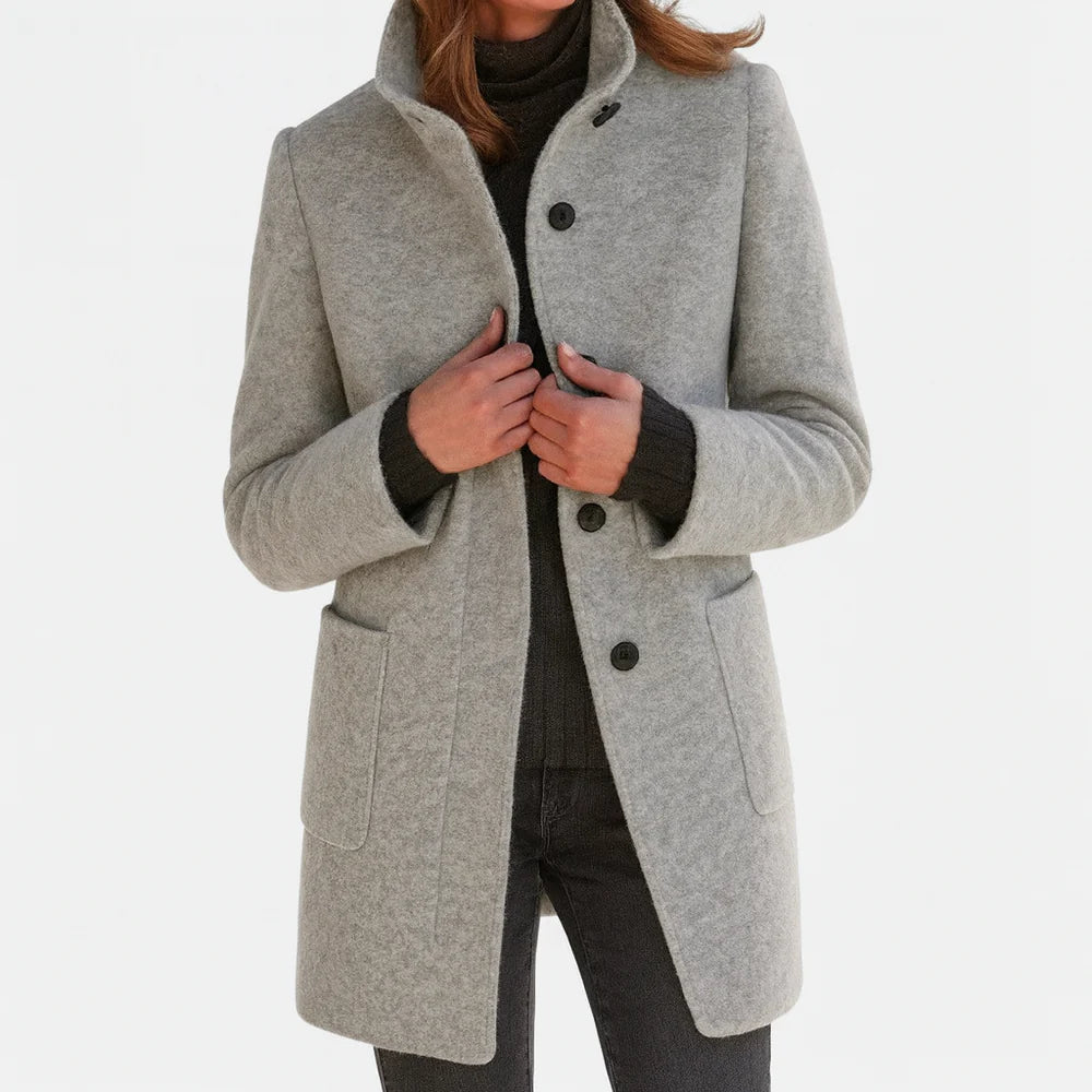 LIVIA | WOMEN'S COAT WITH HIGH COLLAR