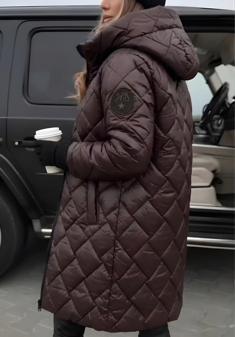 VERA - QUILTED WINTER COAT WITH HOOD