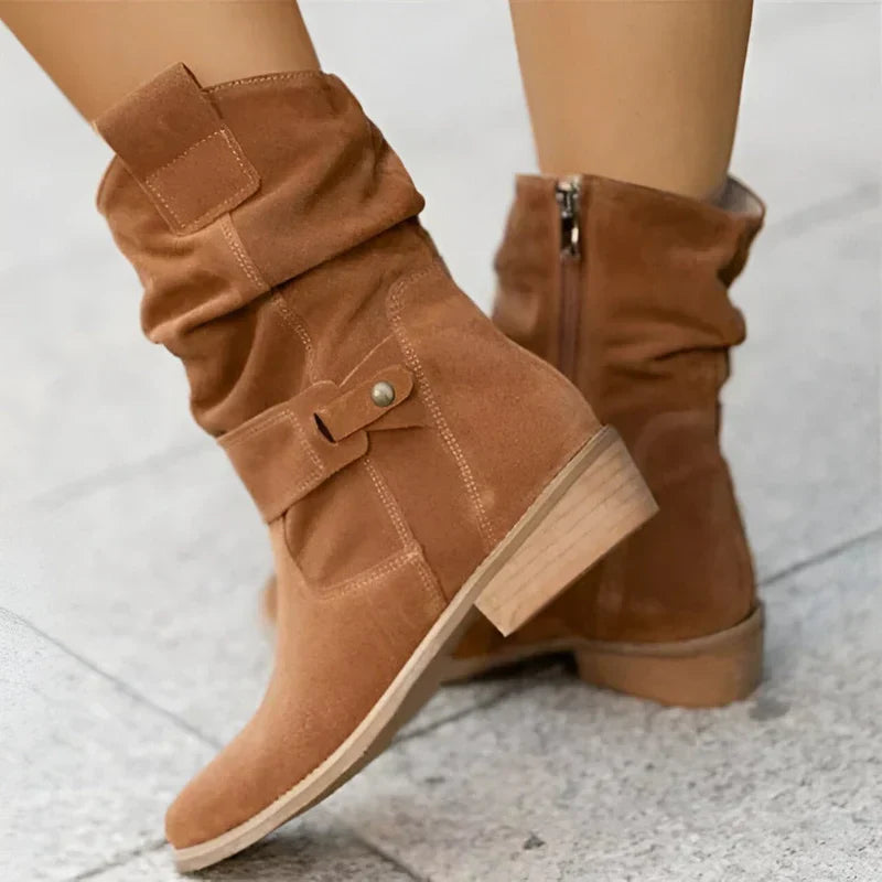 CAMILLE | LOW HEEL ANKLE BOOTS