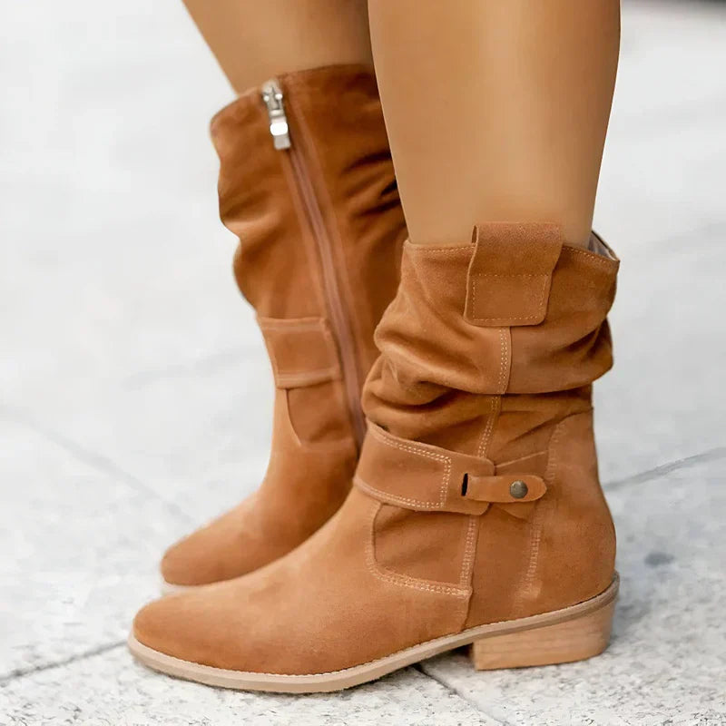 CAMILLE | LOW HEEL ANKLE BOOTS
