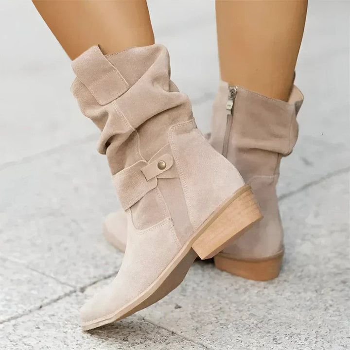 CAMILLE | LOW HEEL ANKLE BOOTS