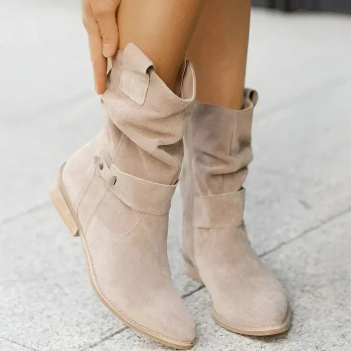 CAMILLE | LOW HEEL ANKLE BOOTS